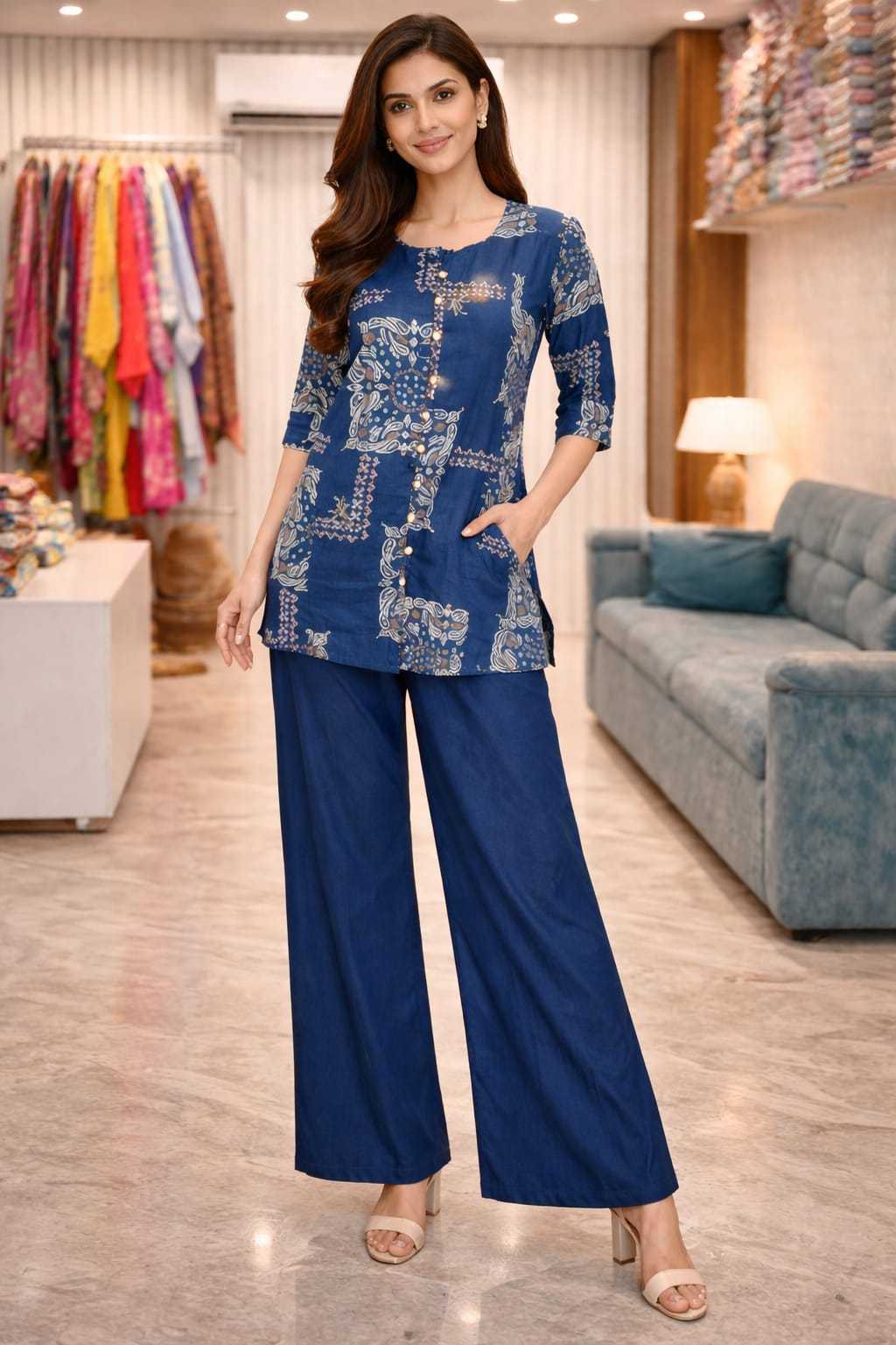 INDAIN CULTURE LAUNCH MOHMAYA -1 HAND WORK COARD SET WITH PLAZO WHOLESALE IN SURAT 