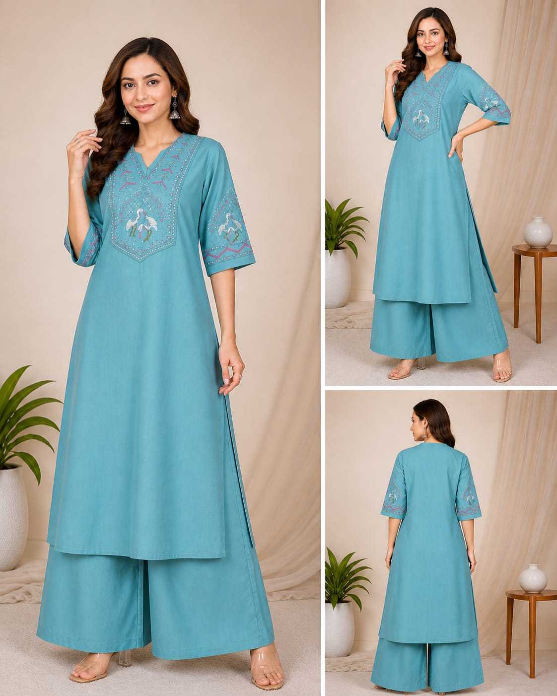 INDAIN CULTURE LAUNCH RUHAAN 2 COARDSET WITH ROMAN SILK IN WHOLSALE