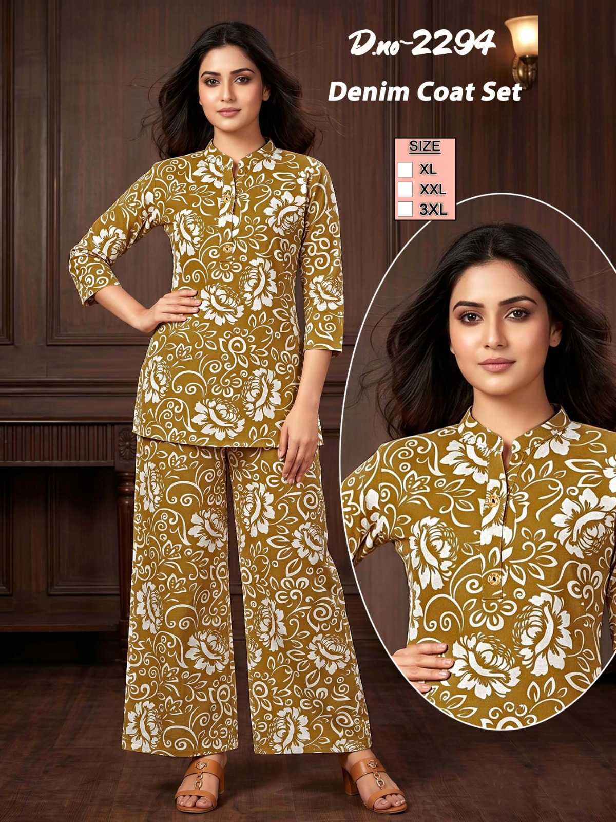 VMORA TRENDZ LUNCHING KALYANI-1 CORD SET IN WHOLESALE IN MANUFACTURING 