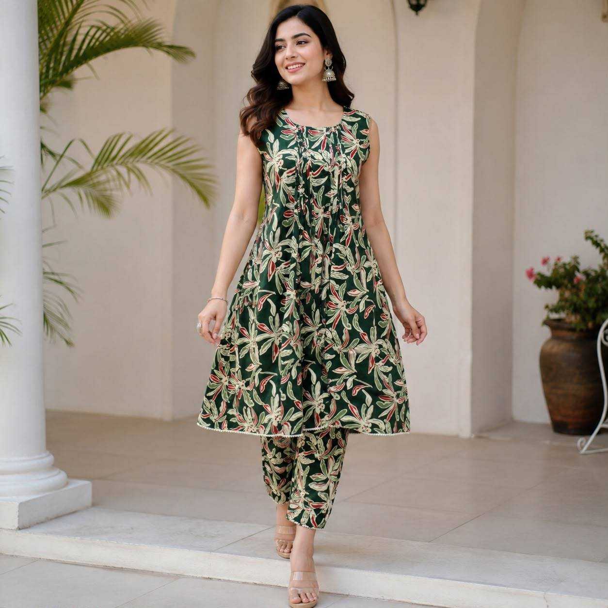 Vmora Trendz Mahima-2 Wholesale | Rayon Printed Anarkali Kurti Set